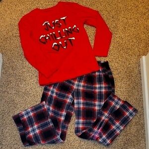 Arizona 'just chilling out' pajama set medium 10/12